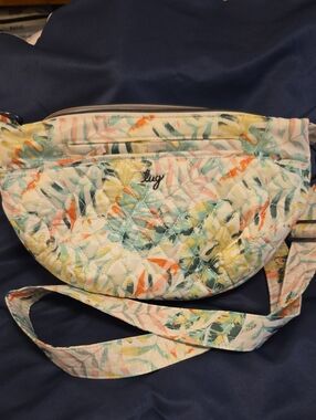 lug Quilted Leaf-Print Crossbody in Pastel Multi
